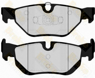 BRAKE ENGINEERING pa1664 -  Комплект тормозных колодок, дисковый тормоз